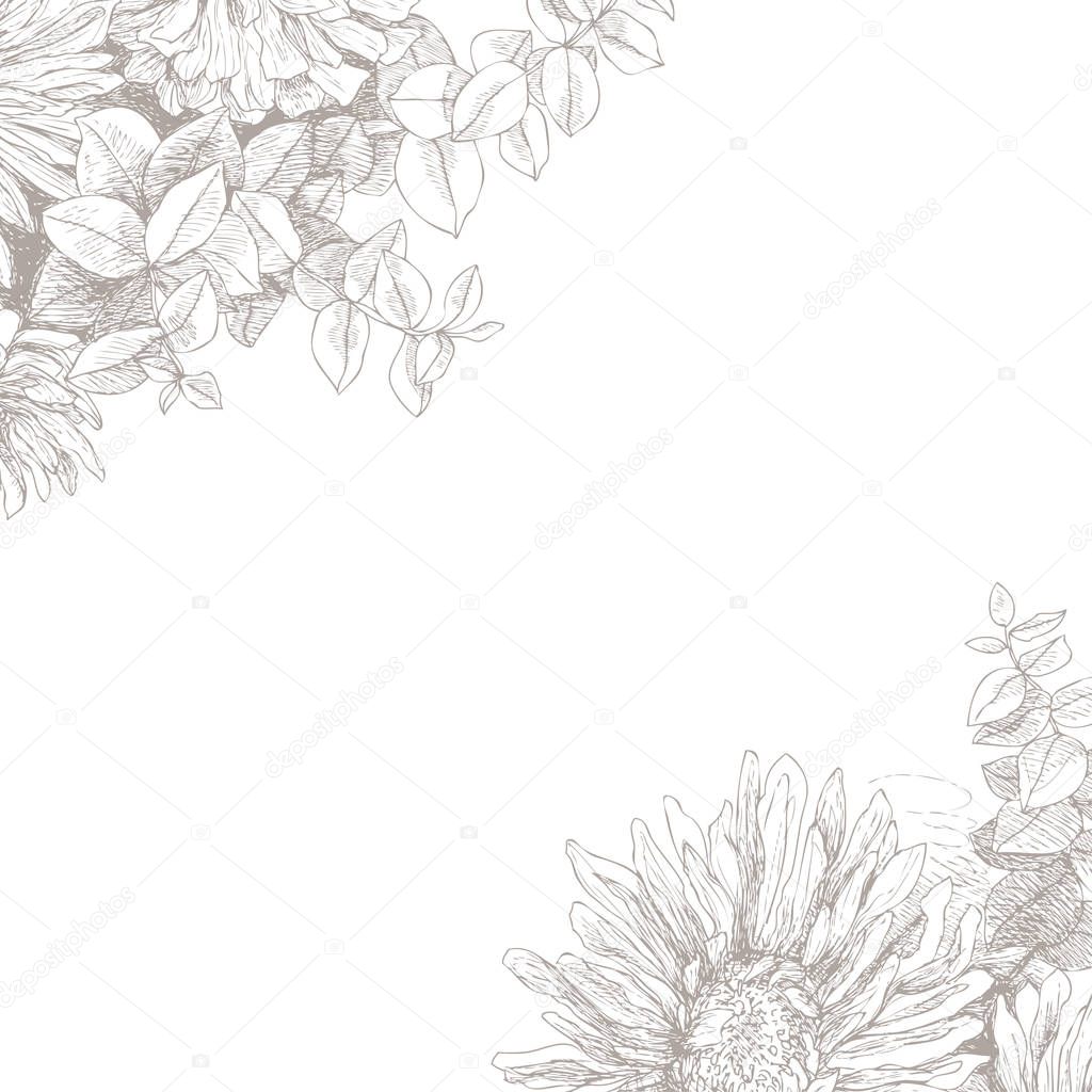 Vintage floral background for your text