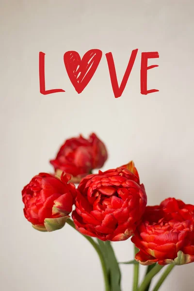 Un bouquet di tulipani rossi — Foto Stock