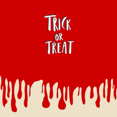 oyun ya da şeker kan geri tebrik kartları, davetiyeler veya posterler üzerinde el Cadılar Bayramı tatil yazıt harfler izole.