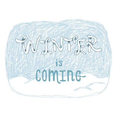 Kış tipografik poster geliyor. Kış konsepti. tatil kavramı.