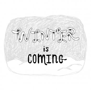 Kış tipografik poster geliyor. Kış konsepti. tatil kavramı.