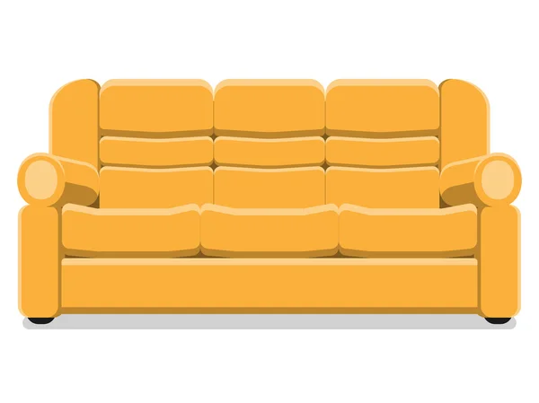 Vektorillustration der gelben Couch. — Stockvektor