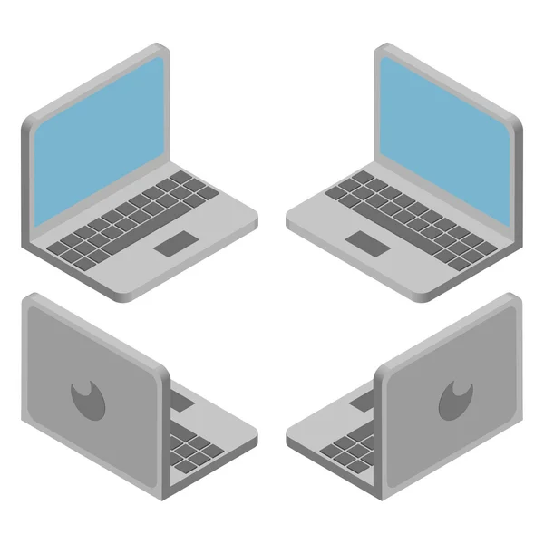 Ilustración vectorial de un ordenador portátil. — Vector de stock