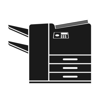 Vector icon of the printer on a white background. clipart