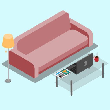 bir oturma odası vektör çizim.