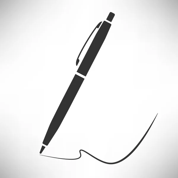 Ícone vetorial de uma caneta esferográfica . —  Vetores de Stock