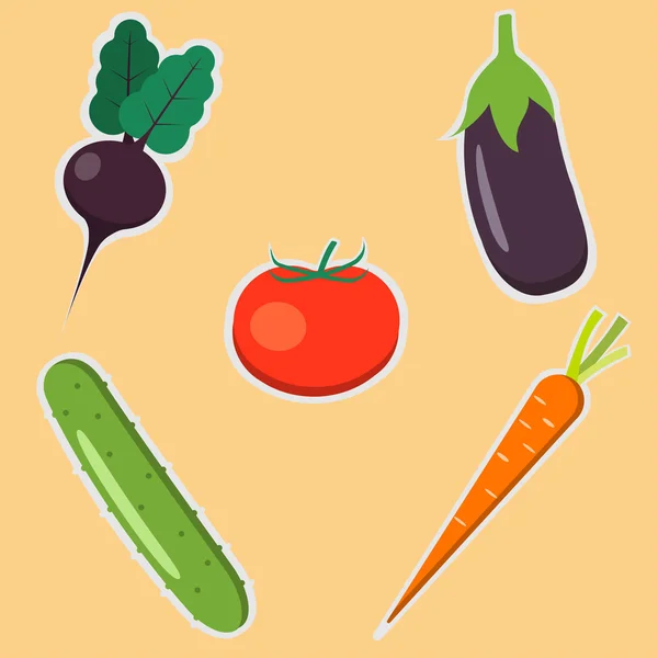 Векторні ілюстрації овочевий набір . — стоковий вектор