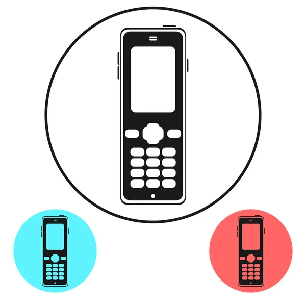Vektor illustration av en mobiltelefon. — Stock vektor