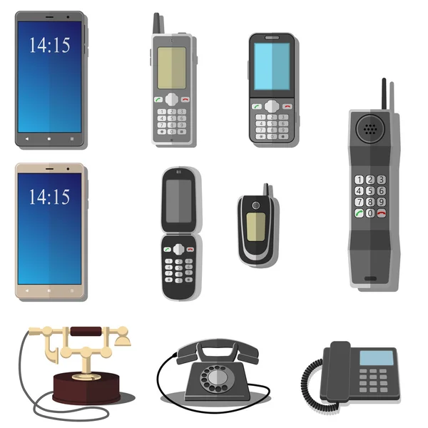 Telefonları vektör kümesi.