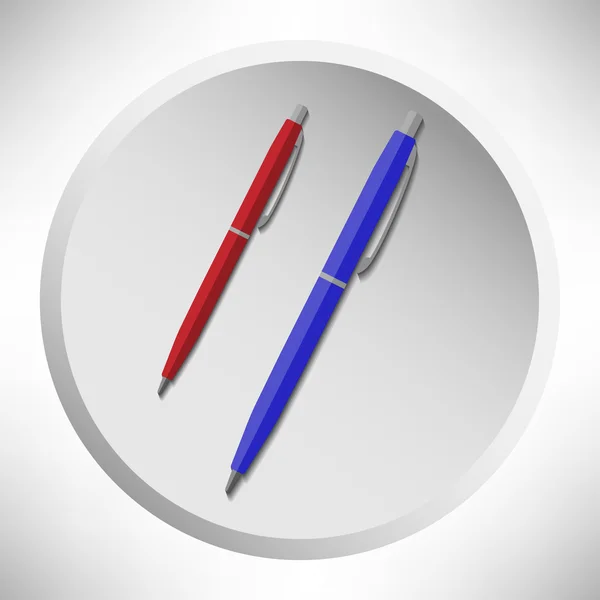 Vector icon ballpoint pens. — Stock Vector