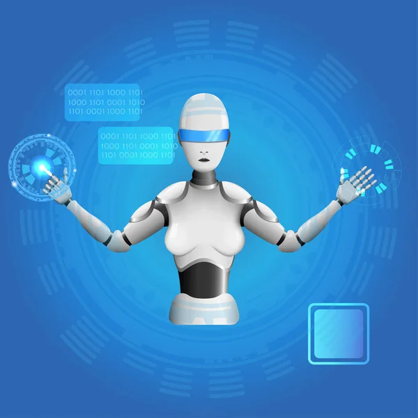 Robotun vektör illüstrasyonu.