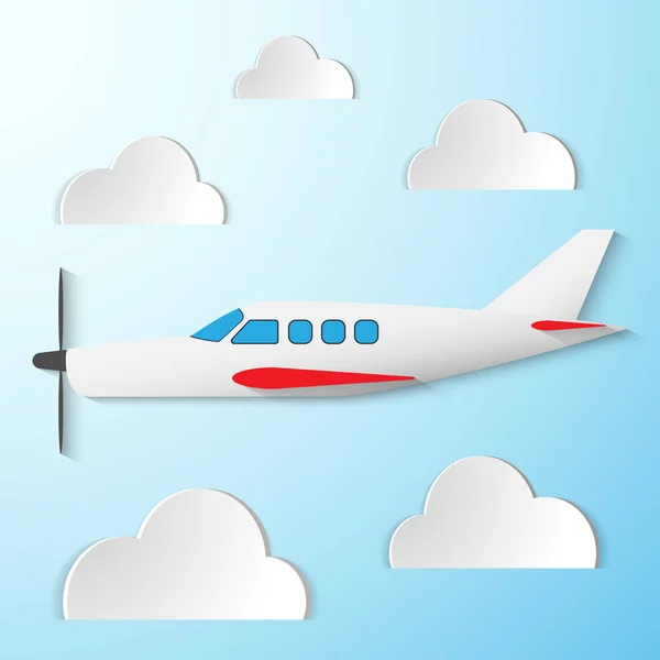 Ilustración vectorial de un avión de hélice . — Vector de stock