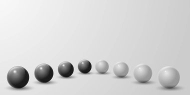 Beyaz ve siyah top vektör çizim.