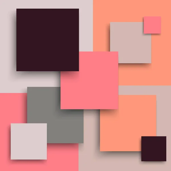Vektor abstrakter Hintergrund von mehrfarbigen Quadraten. — Stockvektor