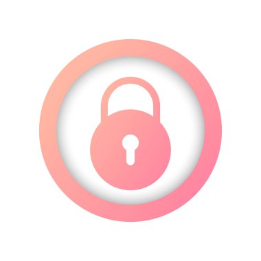 Vektör çizim kapalı kilit simgesi.