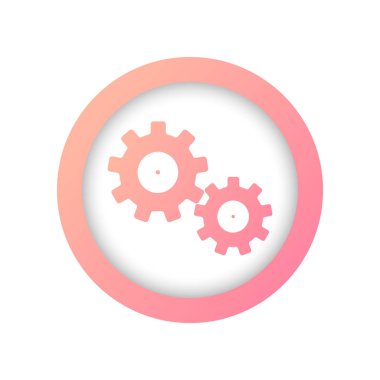 Simgeler vektör Illustration. Dişli mekanizması. Özelleştirme.