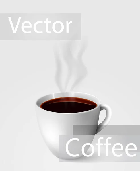 Vetor, ilustração abstrata com uma caneca de café . — Vetor de Stock