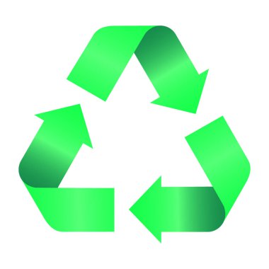 Ekoloji iz. Vektör soyut çizim. Yeşil simge.