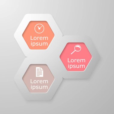 Üç değişik infographics vektör çizim.