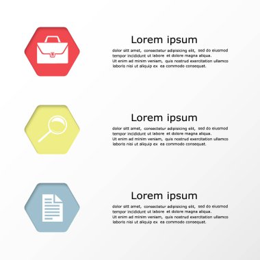 Üç değişik infographics vektör çizim.