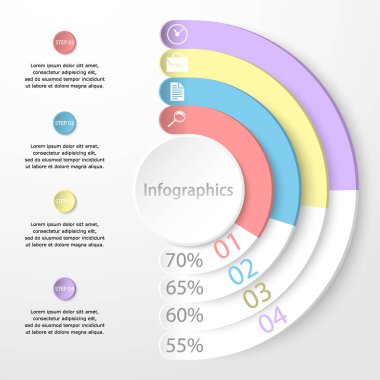 Vektör soyut çizim. Infographics.