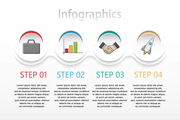 Ilustração abstrata vetorial. Infográficos . — Vetor de Stock