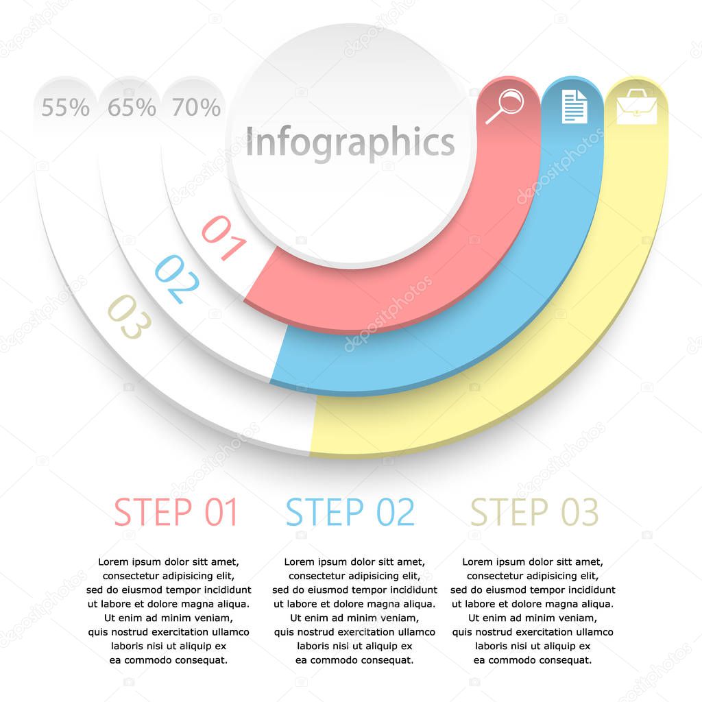 Vector abstract illustration. Infographics.