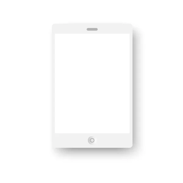 Vektör çizim gerçekçi bir beyaz tablet.