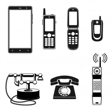 Telefonları vektör kümesi.