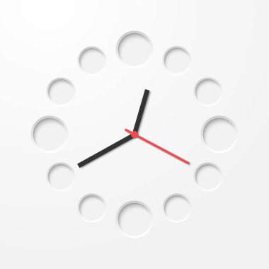 Saat vektör gerçekçi çizim.