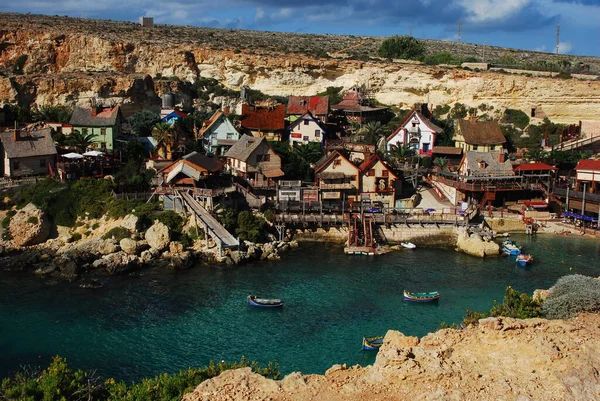 Popeye Village na Europa Malta ilha filme lugar — Fotografia de Stock