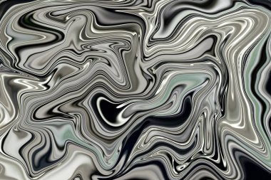 Açık gri renkli düz çizgilerle soyutlama, dalgalı resimlerle gümüş renk.