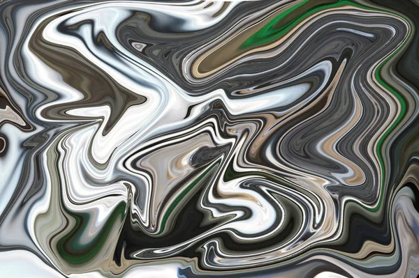 Abstractie met gladde lijnen in een lichtgrijze tint, zilveren kleur in golvende beelden. — Stockfoto