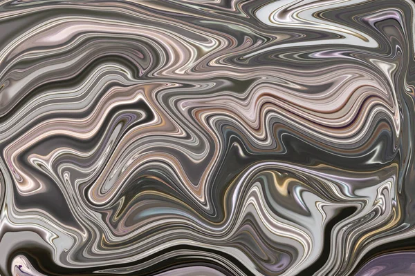 Abstraktion mit glatten Linien in einem hellgrauen Farbton, silberne Farbe in welligen Bildern. — Stockfoto