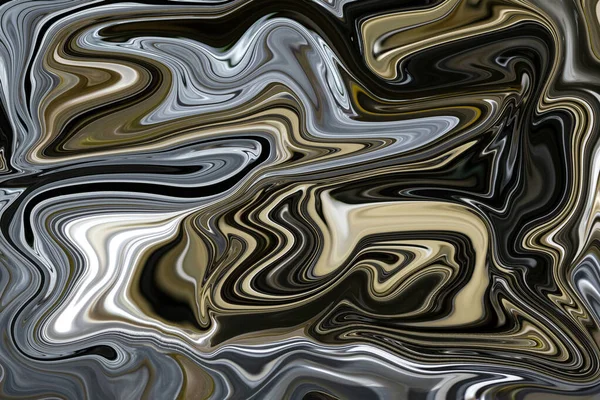 Abstractie met gladde lijnen in een lichtgrijze tint, zilveren kleur in golvende beelden. — Stockfoto