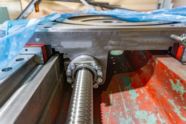 Caliper 'ı harekete geçirmek ve beslemek için top vidası.