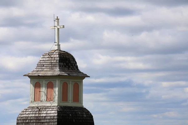 Steeple da igreja em Borgvattnet, Suécia — Fotografia de Stock