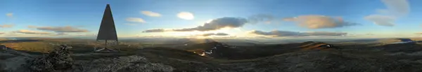 360 gradi Vista panoramica dalla montagna svedese Ansaett — Foto Stock