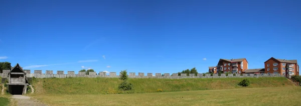 Panoramiczny widok na wnętrze zamku w Trelleborg, Szwecja — Zdjęcie stockowe