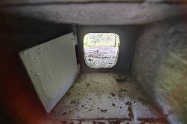 HDR shot out of a small bunker loophole.