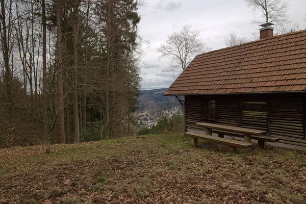 Cabana de descanso perto de Bad Herrenalb, Baden-Wurttemberg, Alemanha — Fotografia de Stock