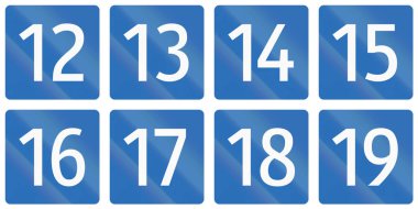 Bundesstrassen (Federal yollar) Avusturya belirtileri topluluğu