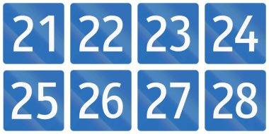 Bundesstrassen (Federal yollar) Avusturya belirtileri topluluğu