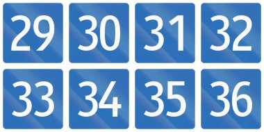 Bundesstrassen (Federal yollar) Avusturya belirtileri topluluğu