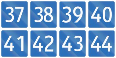 Bundesstrassen (Federal yollar) Avusturya belirtileri topluluğu