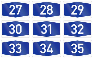 Numaralı otoyol kalkanlar Alman Autobahn sisteminin topluluğu