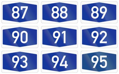 Numaralı otoyol kalkanlar Alman Autobahn sisteminin topluluğu