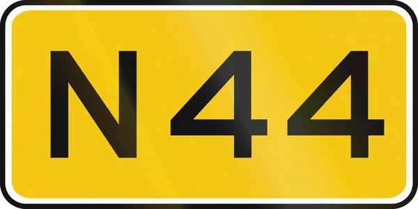 Uno scudo stradale olandese numerato di una strada provinciale — Foto Stock