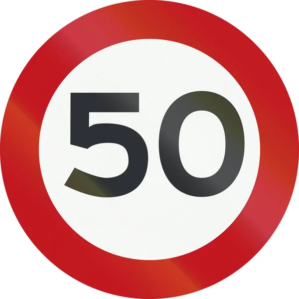 Dutch road sign A1 - Speed limit 50 Kmh — Stock Photo, Image