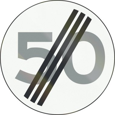 Hollandalı yol işaret A2 - son-in hız sınırı 50 Km